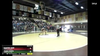 138 lbs Champ. Round 1 - Fares Nofal, Corona Del Mar vs Hunter Wise, Temecula Valley