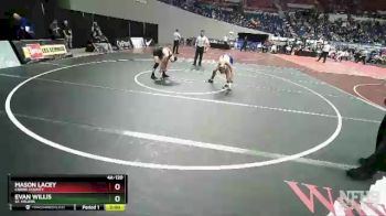 4A-120 lbs 5th Place Match - Mason Lacey, Crook County vs Evan Willis, St. Helens