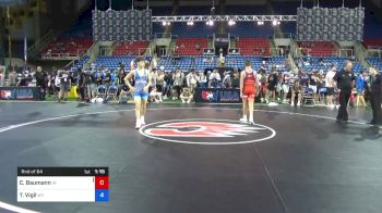 138 lbs Rnd Of 64 - Camden Baumann, Indiana vs Tripp Vigil, Wyoming