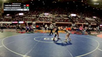 G - 110 lbs Champ. Round 1 - Kaelynn Vanderpool, Corvallis Girls vs Beretta Winkowitsch, Cut Bank Girls