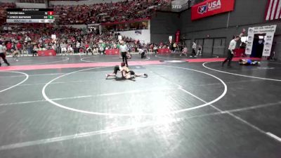 85 lbs Cons. Round 3 - LyRick Mathews, Rosholt vs Pryor Hall, Prairie Wrestling