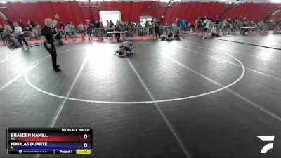 92 lbs 1st Place Match - Braeden Hamill, WI vs Nikolas Duarte, IL