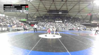 Boys 4A 138 lbs Champ. Round 1 - Caeden Beam, South Kitsap vs Mason Mendoza, Sunnyside