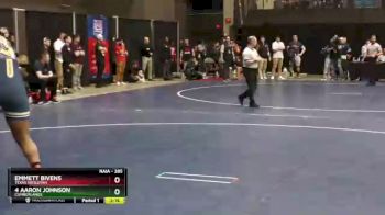 285 lbs Champ. Round 1 - Emmett Bivens, Texas Wesleyan vs 4 Aaron Johnson, Cumberlands