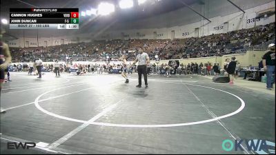 100 lbs Round Of 16 - Cannon Hughes, Verdigris Youth Wrestling vs John Duncan, F-5 Grappling