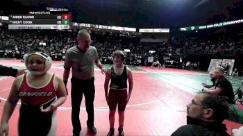 130 lbs Champ. Round 1 - Aiden Elkins, ASC1 vs Ricky Cook, CFD2