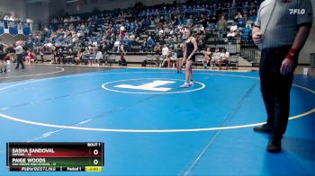 126 lbs Quarterfinals (8 Team) - Sasha Sandoval, Oxford vs Paige Woods, Oak Grove High School