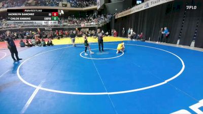 5A 100 lbs Champ. Round 1 - Chloe Enberg, Cedar Park vs Jackelyn Sanchez, El Paso Burges