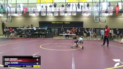 53 lbs Round 3 - Kain Mendez, Sebolt Wrestling Academy vs Kona Hughes, Iowa