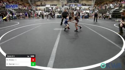 43 lbs Consi Of 4 - Blayne Hines, Comanche Takedown Club vs Henry Garner, Bridge Creek Youth Wrestling