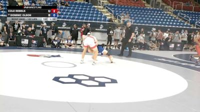 132 lbs Cons. Rd Of 16 - Cole Rebels, New Jersey vs Dominic Olson, Nebraska