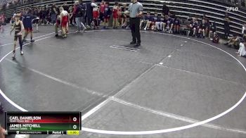 70 lbs Round 5 (6 Team) - Cael Danielson, Team Texas Red vs James Mitchell, Kansas Cobra