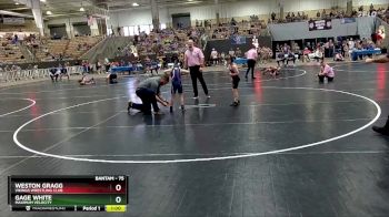 75 lbs Quarterfinal - Weston Gragg, Vikings Wrestling Club vs Gage White, Maximum Velocity