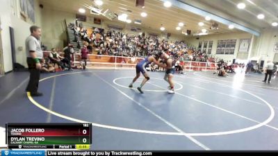 182 lbs Cons. Round 4 - Jacob Follero, Tesoro vs Dylan Trevino, Calvary Chapel-SA