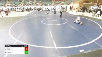 61 lbs 5th Place - James Diaz, Ruidoso Braves Youth vs Kamryn Clark, El Paso Supers WC