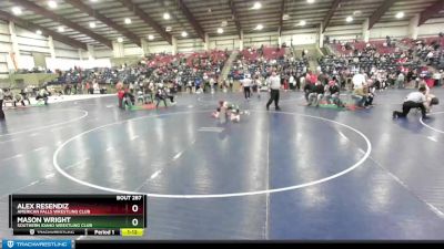 85 lbs Semifinal - Mason Wright, Southern Idaho Wrestling Club vs Alex Resendiz, American Falls Wrestling Club