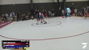 106 lbs Quarterfinal - Brice Bearchum, CA vs Lytning Hazen, CA