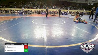 110 lbs Quarterfinal - Daison Glasgow, Amped Wrestling Club vs Ashton Gonzales, Spartan Mat Club