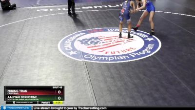 100 lbs Quarterfinal - Nhung Tran, California vs Aaliyah Bernstine, South San Francisco Gator WC