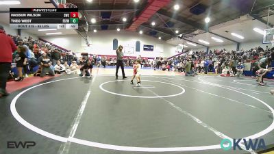 45 lbs Consi Of 8 #1 - Hassun Wilson, Salina Wrestling Club vs Theo West, Fort Gibson Youth Wrestling