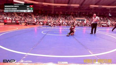 49 lbs Consi Of 16 #1 - Remington Smith, Alpha Elite, Mi vs Boston Kinder, Nixa Youth Wrestling