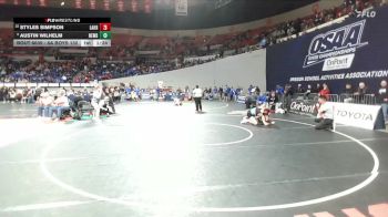 6A Boys 132 lbs Champ. Round 1 - Austin Wilhelm, Newberg Boys vs Styles Simpson, Lakeridge Boys