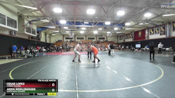 285 lbs 7th Place Match - Cesar Lopez, Lassen College vs Aiden Riddleberger, Santa Rosa College