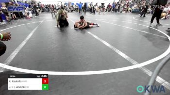 52 lbs Quarterfinal - Karter Kaulaity, ANADARKO vs Juaquin Sanchez-Luevano, OKC Saints Wrestling