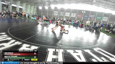 149 lbs Cons. Round 2 - Jax Kelly, Internal Quest Wrestling vs Rocco Folino, Oregon Wrestling National Team