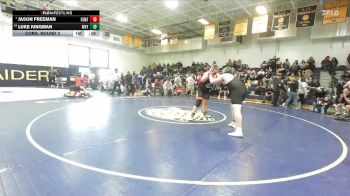 285 lbs Cons. Round 2 - Jason Freeman, Chaffey vs Luke Kingman, Murrieta Valley