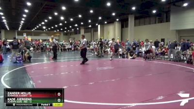 100 lbs Round 2 (6 Team) - Zander Hollis, Gladiator Academy vs Kade Juergens, Alabama Elite - Red