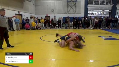 172 lbs R-64 - Cyler Marks, Parkersburg-WV vs Gabe Jordan, Saegertown