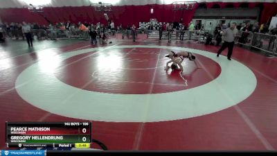 106 lbs Cons. Round 3 - Gregory Hellendrung, Wisconsin vs Pearce Mathison, Wisconsin