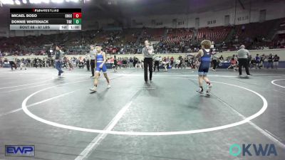 67 lbs Consi Of 8 #2 - Micael Boso, Choctaw Ironman Youth Wrestling vs Donnie Whitenack, Tiger Trained Wrestling