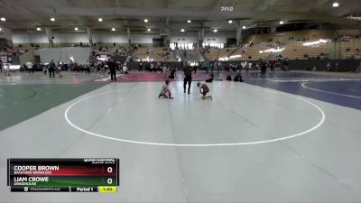 55 lbs Quarterfinal - Liam Crowe, Grindhouse vs Cooper Brown, Backyard Brawlers