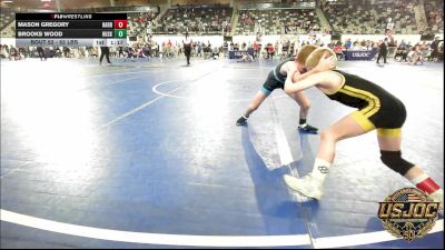 52 lbs Final - Mason Gregory, Harrah Little League Wrestling vs Brooks Wood, Husky Wrestling Club