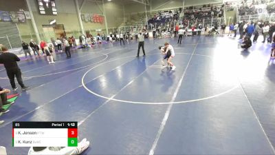 85 lbs 3rd Place Match - Kace Kunz, Bear Lake Wrestling Club vs Knox Jensen, Idaho Falls Tiger Wrestling