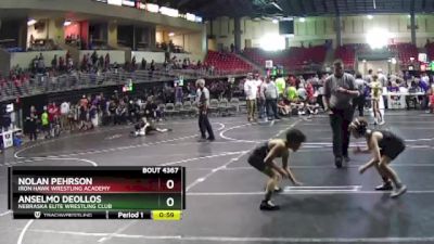 90 lbs 5th Place Match - Nolan Pehrson, Iron Hawk Wrestling Academy vs Anselmo DeOllos, Nebraska Elite Wrestling Club