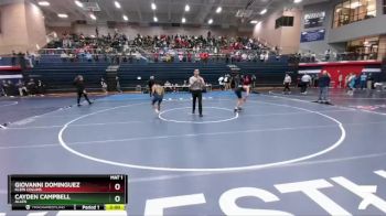 113 lbs Quarterfinal - Giovanni Dominguez, Klein Collins vs Cayden Campbell, Allen