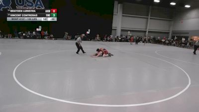 126 lbs Cons. Sub-quarters - Vincent Contreras, Team Idaho Wrestling Club vs Brayden Luinstra, Augusta High School Wrestling