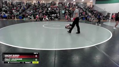 55 lbs Quarterfinal - Vincent Burgo, Team Tulsa Wrestling vs Finley Uhlenhake, Immortal Athletics