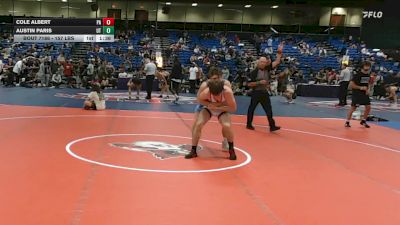 157 lbs Round Of 32 - Cole Albert, PA vs Austin Paris, UT