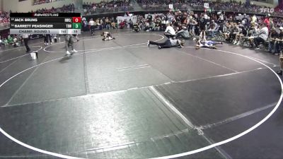 65 lbs Champ. Round 1 - Barrett Peasinger, The Best Wrestler vs Jack Bruns, Hawks Wrestling Club (Lincoln)