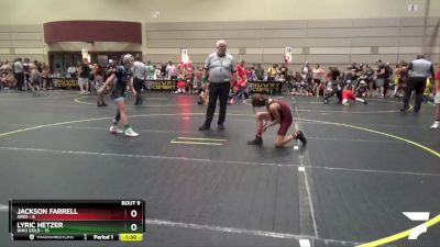 100 lbs Round 3 (6 Team) - Jackson Farrell, Ares vs Lyric Hetzer, Ohio Gold