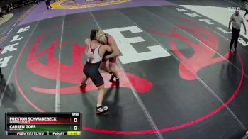 Cons. Round 2 - Preston Schwanebeck, Perkins County vs Carsen Goes, Southern