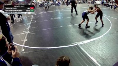 94-103 lbs Round 2 - Charleigh Slauson, Norris Wrestling Club - Girls vs Saylor Foley, Anselmo-Merna Wrestling Club