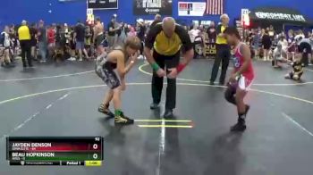 92 lbs Round 5 (6 Team) - Beau Hopkinson, Ares vs Jayden Denson, Iowa Elite