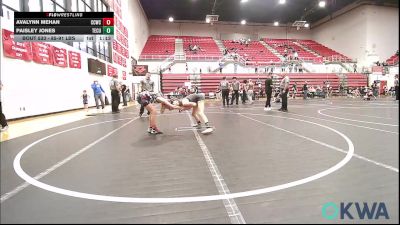 85-91 lbs Rr Rnd 4 - Avalynn Mehan, Cotton County Wrestling Club vs Paisley Jones, Tecumseh Youth Wrestling
