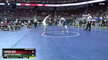 3A-215 lbs Cons. Round 3 - Carson Nash, Clear Creek-Amana vs Kieran Van Voorst, Pella