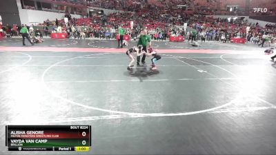 65 lbs Semifinal - Vayda Van Camp, Brillion vs Alisha Genore, Milton Monsters Wrestling Club